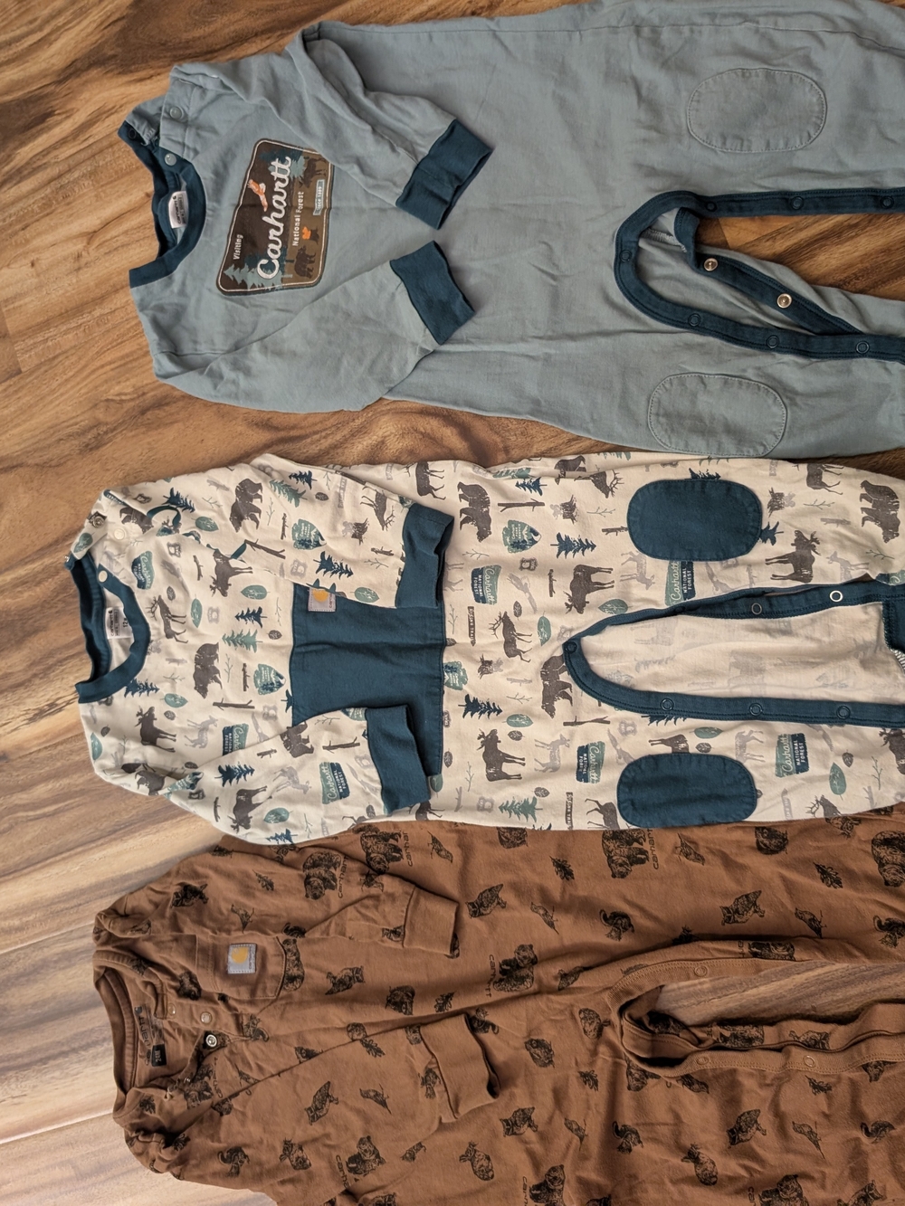 Carhartt Baby Boy's Snap Onesies - 3 Count